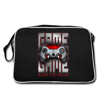 Blame It On The Lag Funny Retro Video Game - Retro Bag - black/white - Back