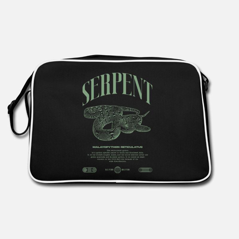 Reticulated Python Reptile Keeper Streetwear Retro Bag