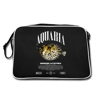 Stachelschwein Kugelfischhalter Moderne Streetwear - Retro Tasche - Schwarz/Weiß - Hinten