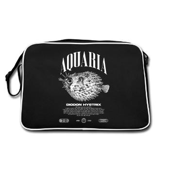 Stachelschwein Kugelfischhalter Moderne Streetwear - Retro Tasche - Schwarz/Weiß - Hinten