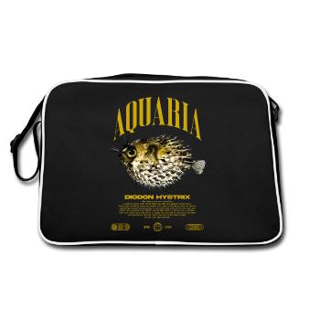 Stachelschwein Kugelfischhalter Moderne Streetwear - Retro Tasche - Schwarz/Weiß - Hinten