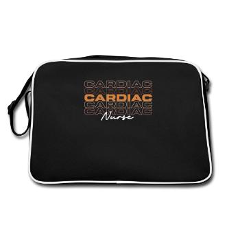 Black Strong Cardiac Nurse Melanin African Nurses - Retro Bag - black/white - Back