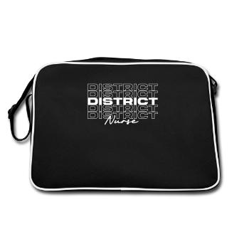 District Nurse Medical Nurses Stylish - Retro Bag - black/white - Back
