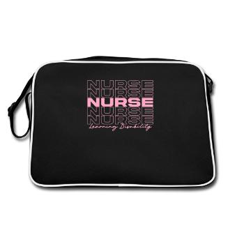 Learning Disability Nurse Medical Nurses Stylish - Retro Bag - black/white - Back