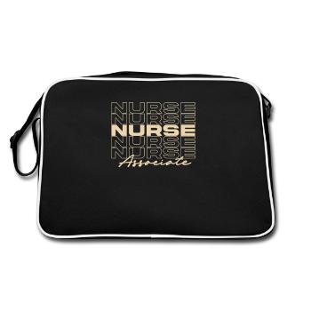 Krankenschwester Krankenschwester Medizinische Krankenschwestern Stilvoll - Retro Tasche - Schwarz/Weiß - Hinten