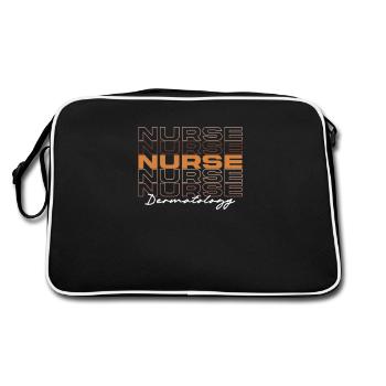 Black Strong Dermatology Nurse Melanin African - Retro Bag - black/white - Back