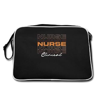 Black Strong Clinical Nurse Melanin African - Retro Bag - black/white - Back