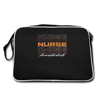 Black Anaesthetist Nurse Melanin African Medical - Retro Bag - black/white - Back