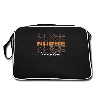 Black Theatre Nurse Melanin African Medical Nurses - Retro Bag - black/white - Back