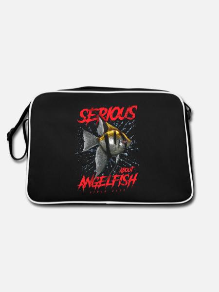 Seit 2004 ernsthaft mit Diskusfischen beschäftigt - Retro Tasche - Schwarz/Weiß - Hinten