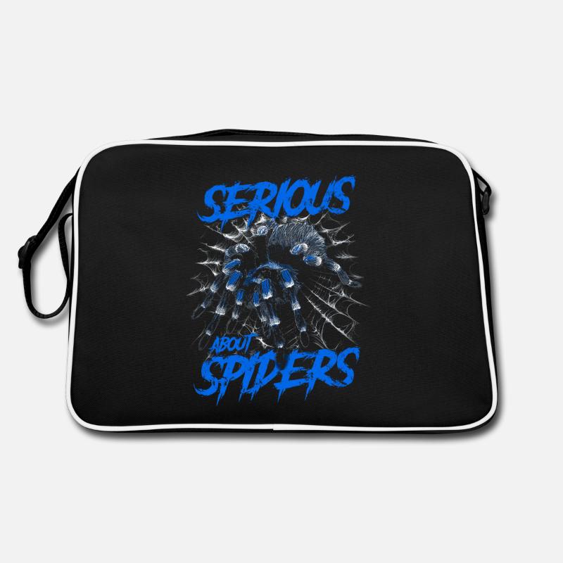 Ernst über Spiders Pet Tarantula Besitzer - Retro Tasche - Schwarz/Weiß