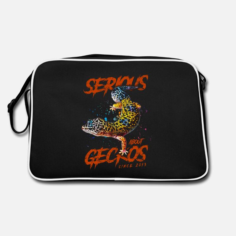 Ernsthaft über Leopardgeckos seit 2013 Retro Tasche
