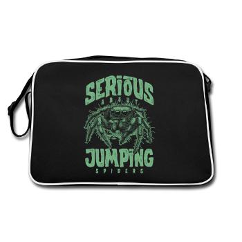 Sérieux au sujet des araignées sauteuses Propriétaire d’une araignée de compagnie - Sac Retro - noir/blanc - Dos