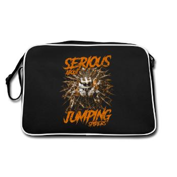 Sérieux au sujet des araignées sauteuses Propriétaire d’une araignée de compagnie - Sac Retro - noir/blanc - Dos