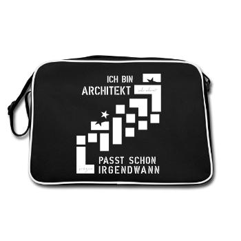 Architecte - Sac Retro - noir/blanc - Dos
