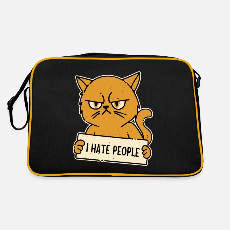 Je déteste les gens Chat antisocial Sac Retro
