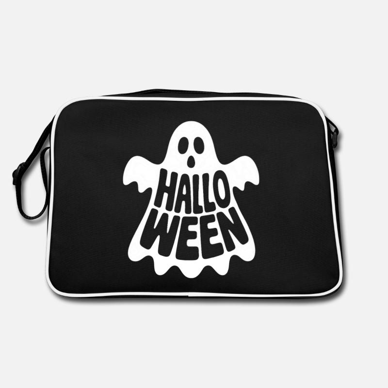 Fantôme d’Halloween - Logo effrayant Sac Retro