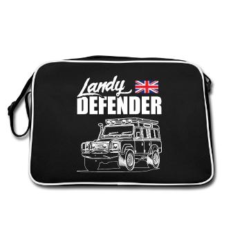 Landy Defender - Retro Bag - black/white - Back