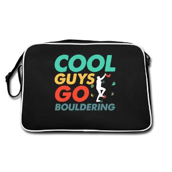 Cool Guys Go Bouldering Climbing Boulder - Retro Bag - black/white - Back