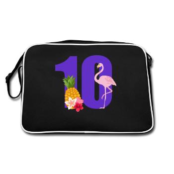 10th Anniversary Flamingo - Retro Bag - black/white - Back