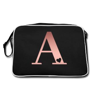 Letter to Rose Gold - Retro Bag - black/white - Back