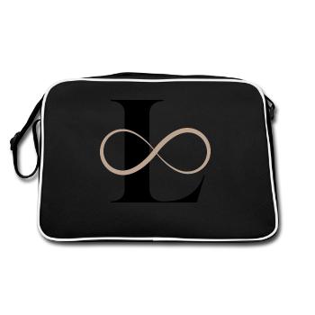 Lettre l infinie - Sac Retro - noir/blanc - Dos