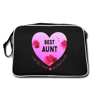 meilleure tante - Sac Retro - noir/blanc - Dos