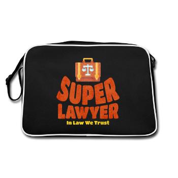 Super Lawyer T-Shirt: Show Off Your Superpowers - Retro Bag - black/white - Back