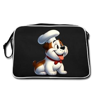 bouledogue anglais 4 - Sac Retro - noir/blanc - Dos