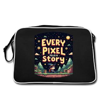 Every Pixel Tells a Story - Retro Gaming - Retro Bag - black/white - Back