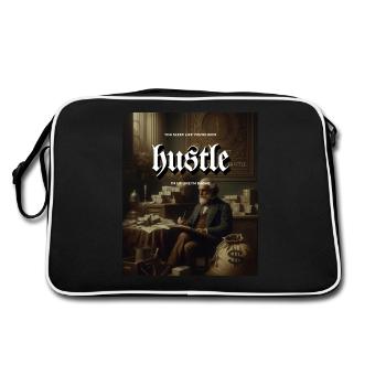 Hustle - Wealthy Man on Classic Painting - Retro Bag - black/white - Back