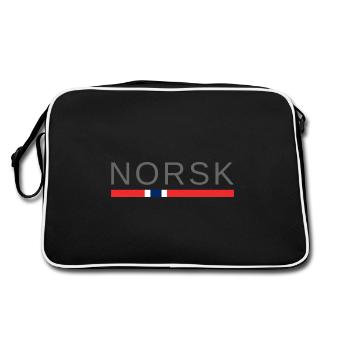 norvégien - Sac Retro - noir/blanc - Dos