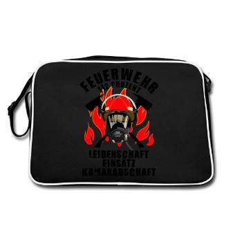 Service d'incendie 112 pour cent - Sac Retro - noir/blanc - Dos