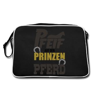 « Sifflement sur le prince » - Sac Retro - noir/blanc - Dos