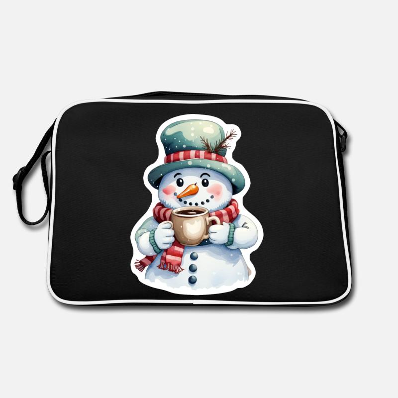 Schneemann Retro Tasche