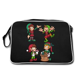 Lutins de Noël - Sac Retro - noir/blanc - Dos