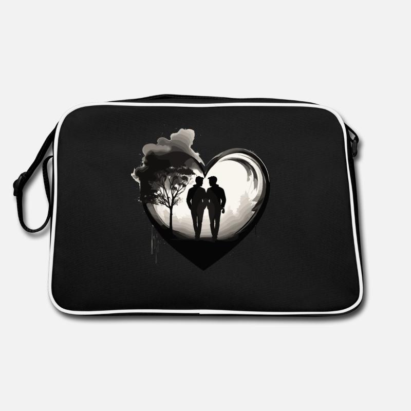 VALENTINSTAG COPLE, 2 VERLIEBTE MÄNNER 2024, SCHWUL Retro Tasche