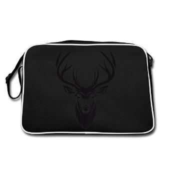 Deer Icon Monochrome - Retro Bag - black/white - Back