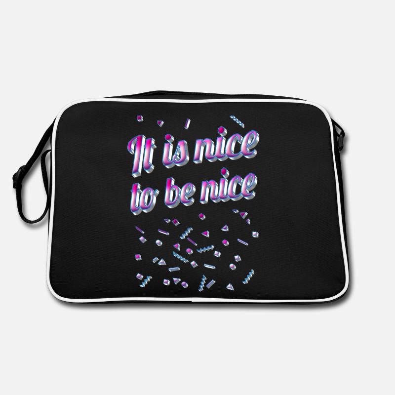 It is nice to be nice - Statement Retro Tasche