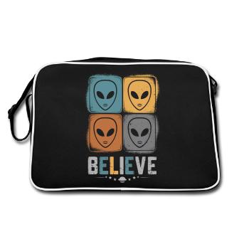 Belief in the incomprehensible space - Retro Bag - black/white - Back