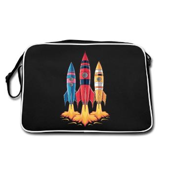 Fusées colorées Commencez l’aventure - Sac Retro - noir/blanc - Dos