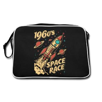 Fusée Space Race des années 1960 - Sac Retro - noir/blanc - Dos