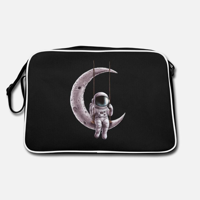 Astronaut On Moon Swing Space Adventure Retro Bag