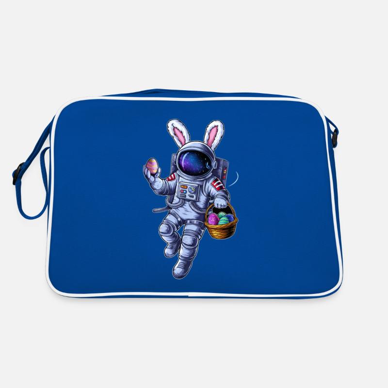Space Easter Bunny and Egg Hunt Retro Bag