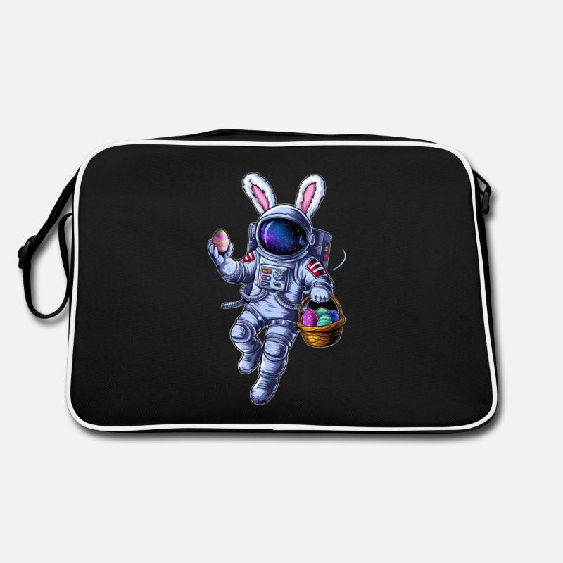 Lapin de Pâques de l’espace et chasse aux œufs Sac Retro