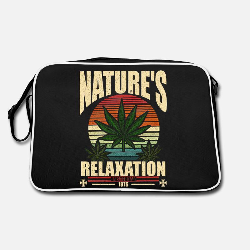 Nature's Relaxation 1976 Retro Cannabis Leaf Retro Bag