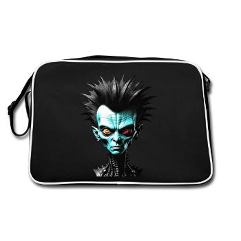 Green Freak - Retro Tasche - Schwarz/Weiß - Hinten