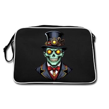 Effrayant Halloween Steampunk Ghoul - Sac Retro - noir/blanc - Dos