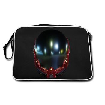 Astronaut Futuristic Helmet - Retro Bag - black/white - Back