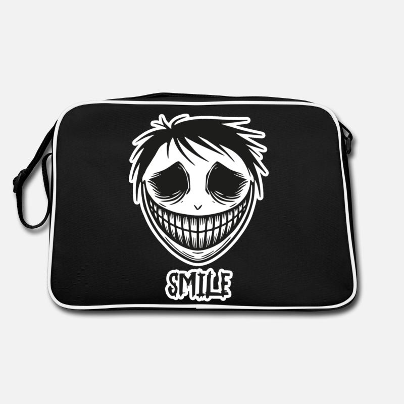 Visage souriant effrayant - Conception de sourire Sac Retro